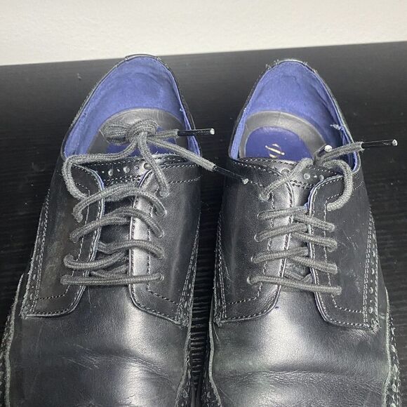 Cole Haan OriginalGrand Wingtip Oxford Black Leather Shoes C27984 Mens Size 9.5 - Picture 3 of 10